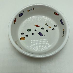 Signature Yellow/Blue Cat Dish